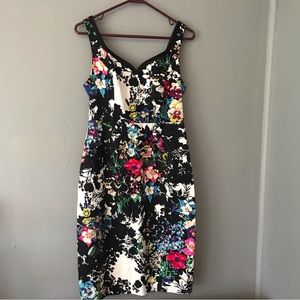 Leifnotes for Anthropologie Chroma Shadow Floral Dress Size 2